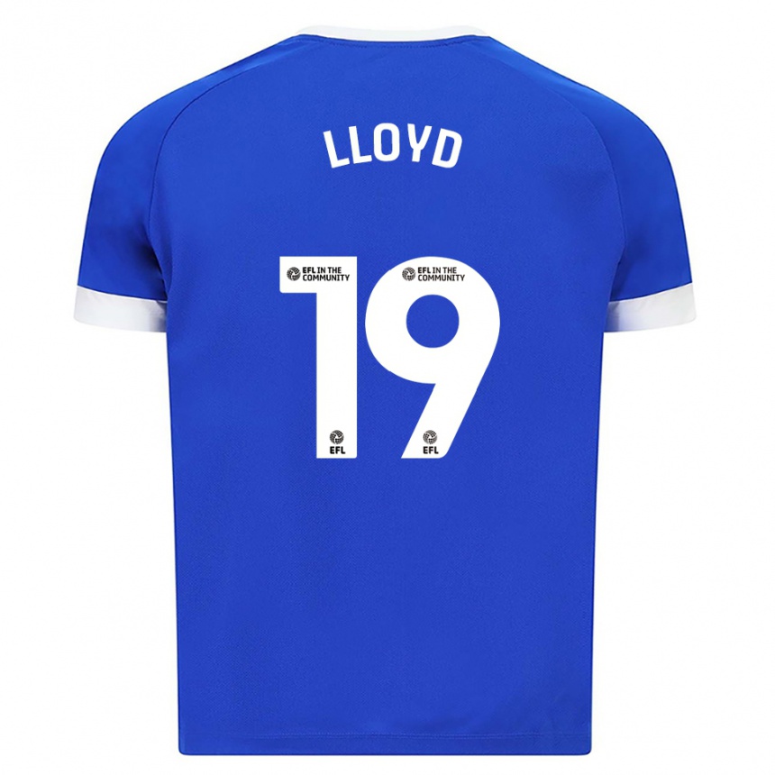 נשים כדורגל Madison Lloyd #19 כחול לבן ג'רזי ביתית 2025/26