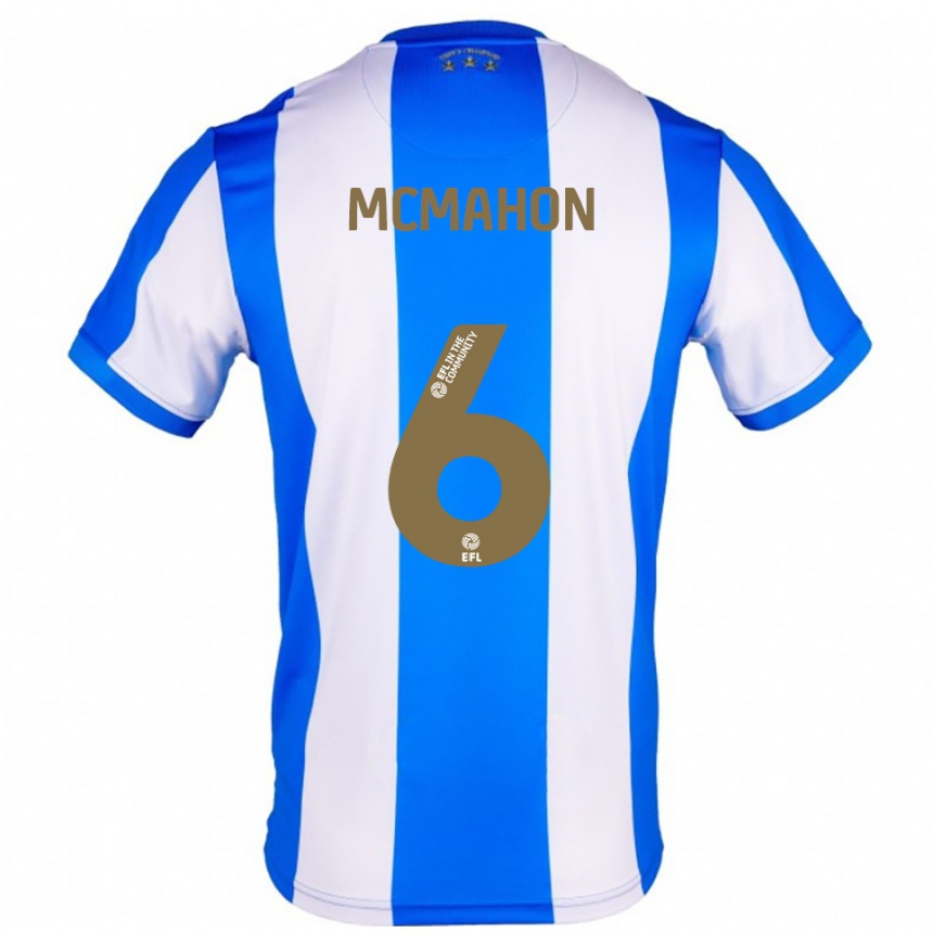 נשים כדורגל Scarlett Mcmahon #6 כחול לבן ג'רזי ביתית 2025/26