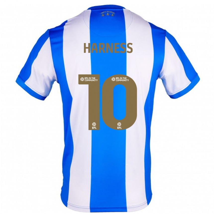 נשים כדורגל מרקוס הרנס #10 כחול לבן ג'רזי ביתית 2025/26