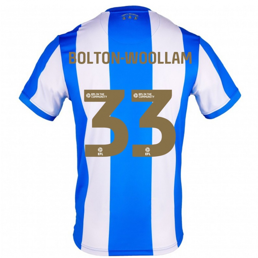 נשים כדורגל Kacey Bolton-Woollam #33 כחול לבן ג'רזי ביתית 2025/26