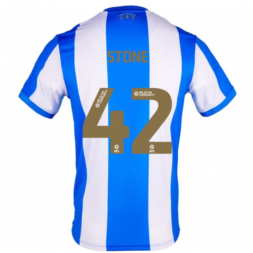 נשים כדורגל Michael Stone #42 כחול לבן ג'רזי ביתית 2025/26