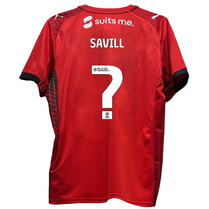 נשים כדורגל Delainy Savill #0 אדום שחור ג'רזי ביתית 2025/26