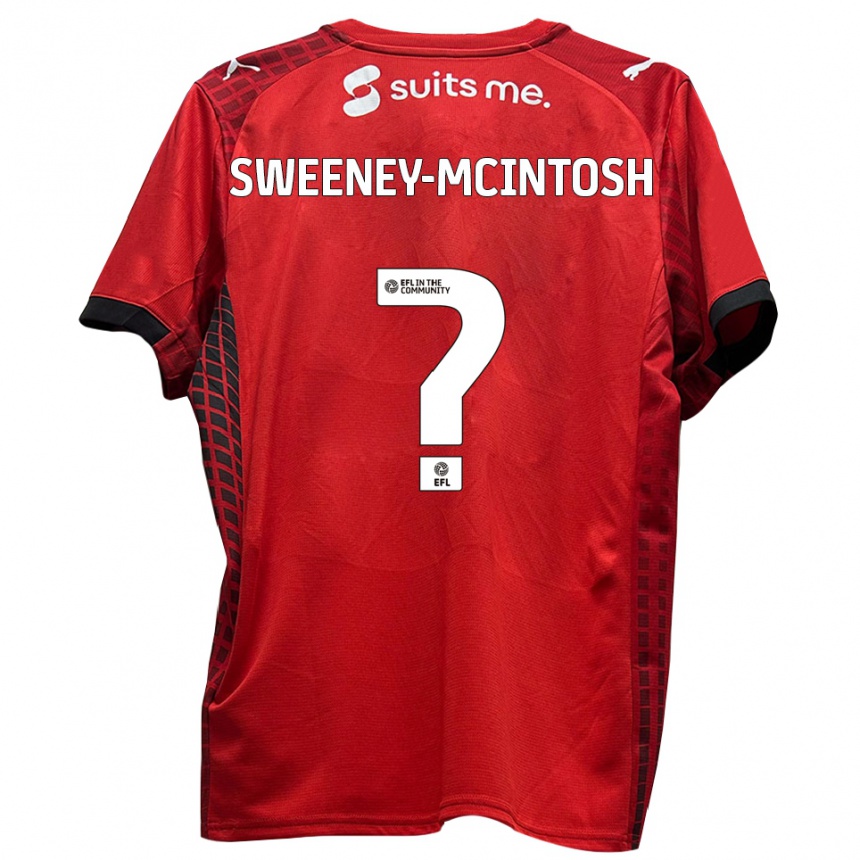 נשים כדורגל Brogan Sweeney-Mcintosh #0 אדום שחור ג'רזי ביתית 2025/26