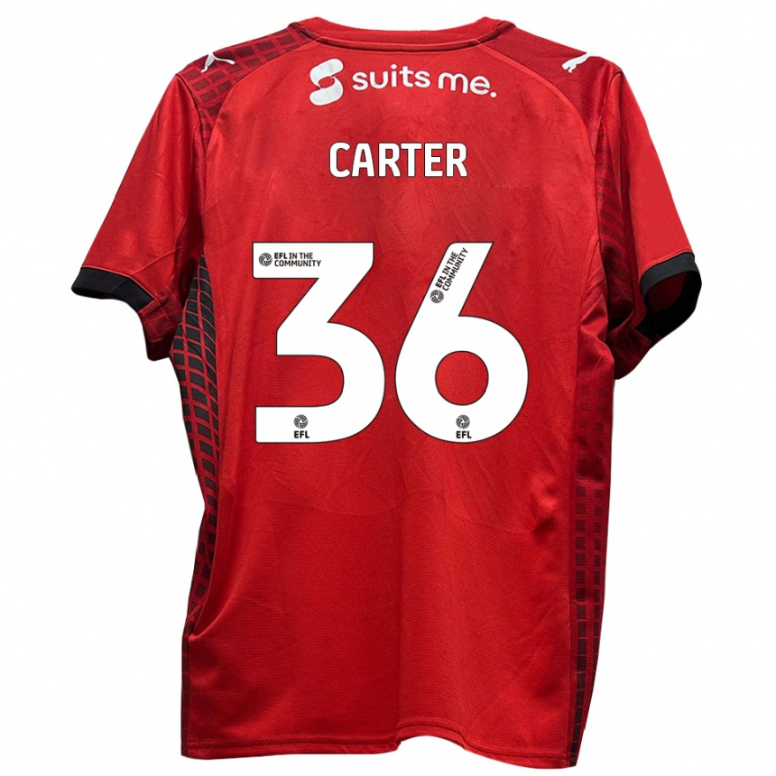 נשים כדורגל Dan Carter #36 אדום שחור ג'רזי ביתית 2025/26