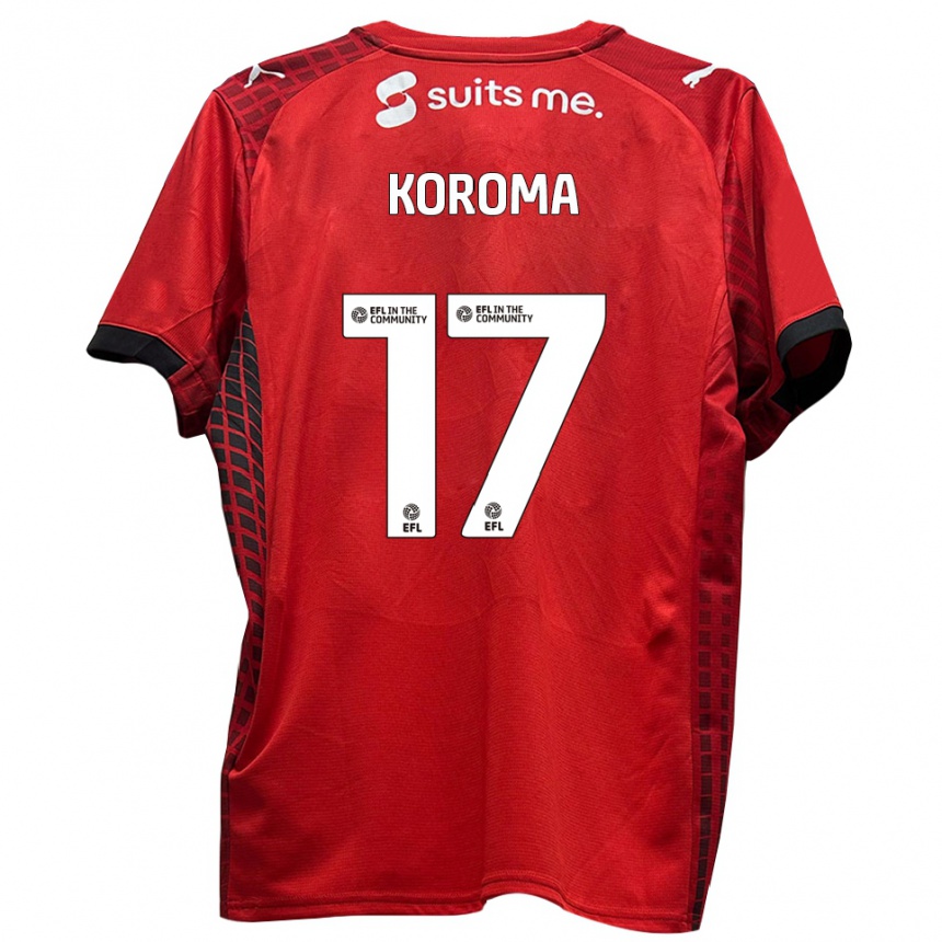 נשים כדורגל ג׳וש קורומה #17 אדום שחור ג'רזי ביתית 2025/26