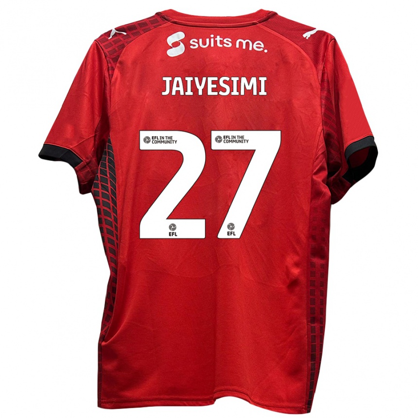 נשים כדורגל Diallang Jaiyesimi #27 אדום שחור ג'רזי ביתית 2025/26