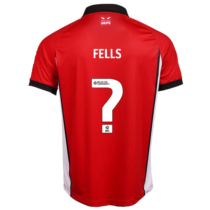 נשים כדורגל Jacee Fells #0 אדום לבן ג'רזי ביתית 2025/26