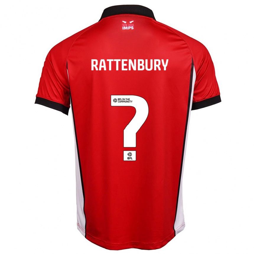 נשים כדורגל Freya Rattenbury #0 אדום לבן ג'רזי ביתית 2025/26