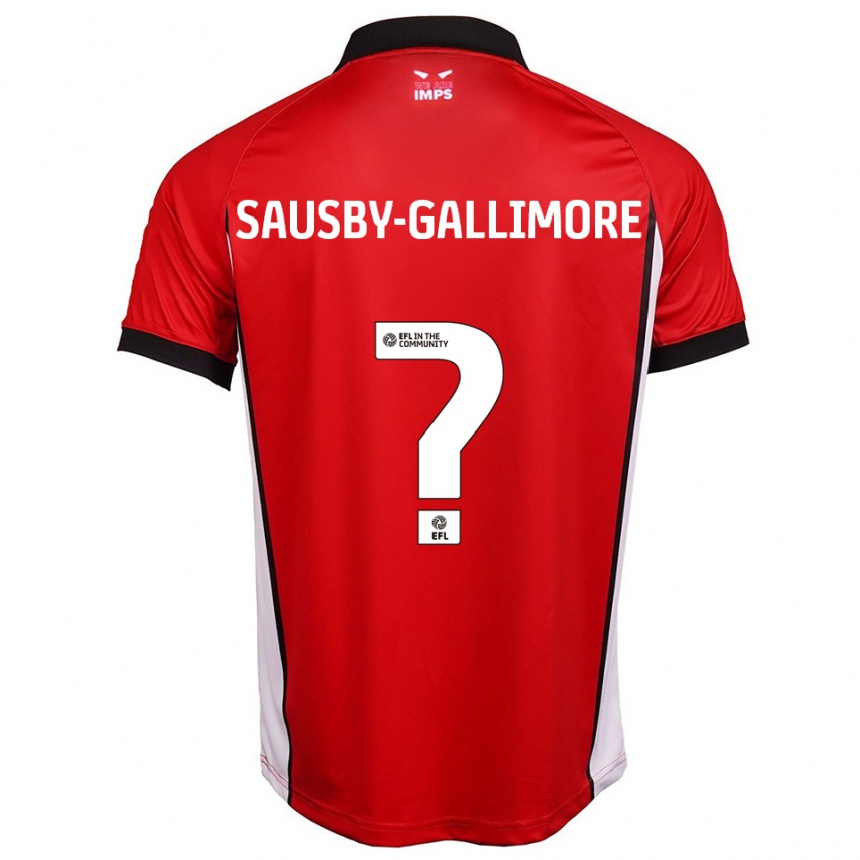 נשים כדורגל Olivia Sausby-Gallimore #0 אדום לבן ג'רזי ביתית 2025/26