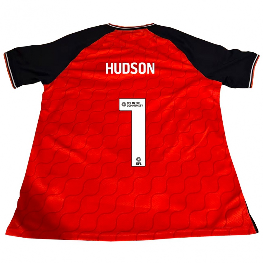 נשים כדורגל Sarah Hudson #1 כתום שחור לבן ג'רזי ביתית 2025/26