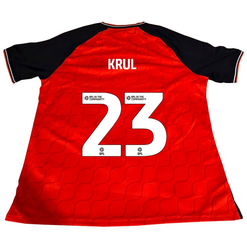 נשים כדורגל טים קרול #23 כתום שחור לבן ג'רזי ביתית 2025/26