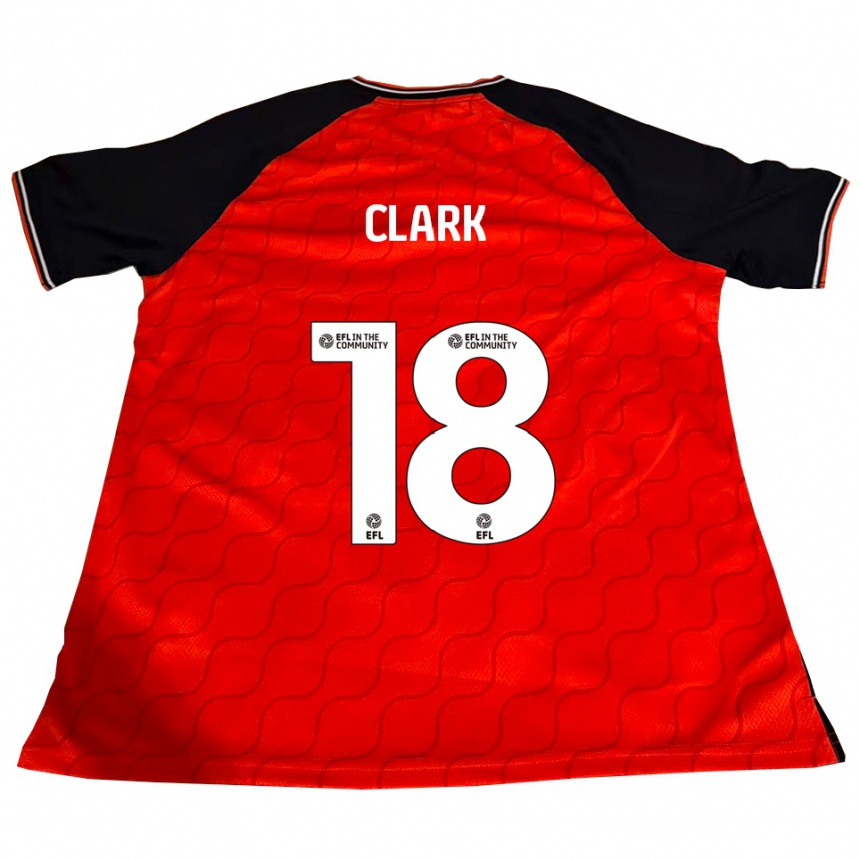 נשים כדורגל ג'ורדן קלארק #18 כתום שחור לבן ג'רזי ביתית 2025/26