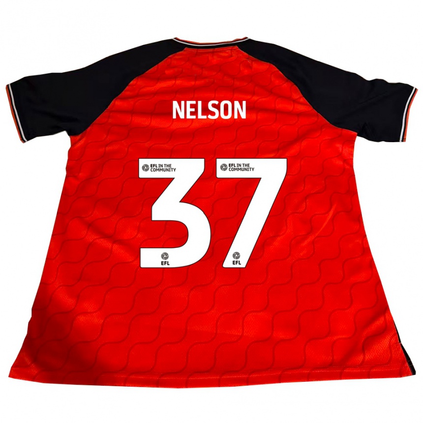 נשים כדורגל זאק נלסון #37 כתום שחור לבן ג'רזי ביתית 2025/26