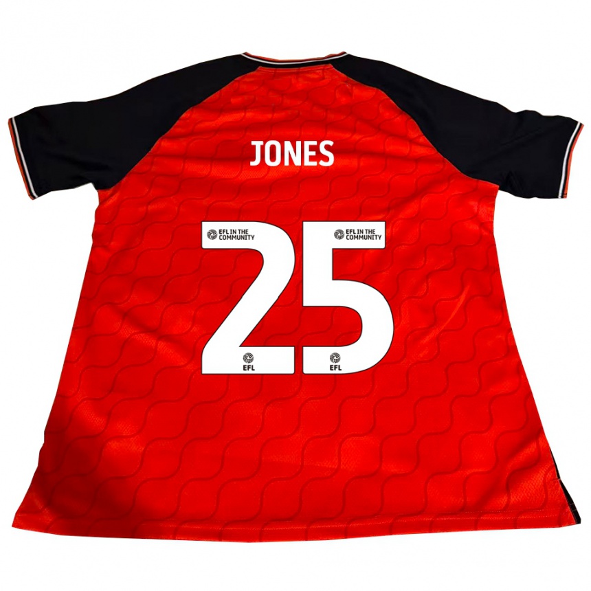 נשים כדורגל אייזיאה ג'ונס #25 כתום שחור לבן ג'רזי ביתית 2025/26