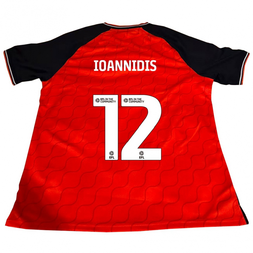 נשים כדורגל Zacharias Ioannidis #12 כתום שחור לבן ג'רזי ביתית 2025/26