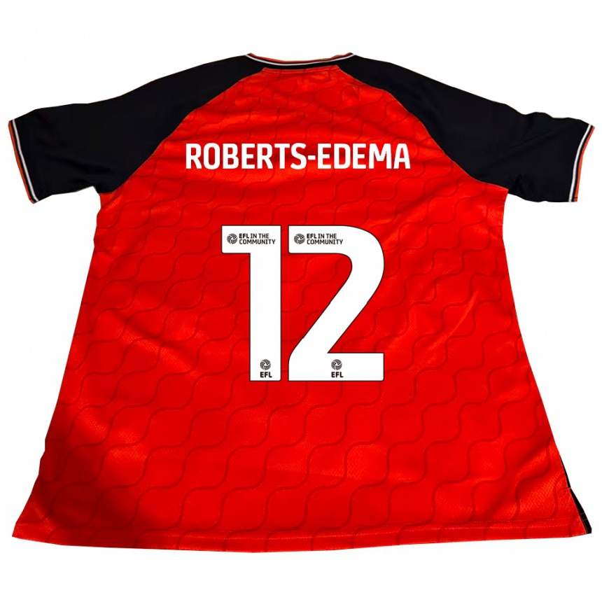 נשים כדורגל Kyron Roberts-Edema #12 כתום שחור לבן ג'רזי ביתית 2025/26