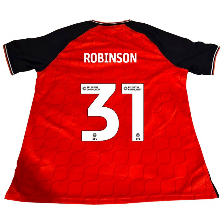 נשים כדורגל Leah Robinson #31 כתום שחור לבן ג'רזי ביתית 2025/26