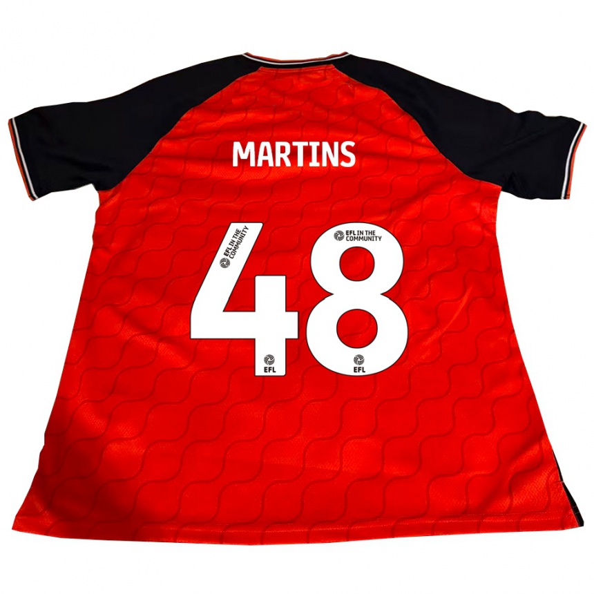 נשים כדורגל דומיניק דוס סנטוס מרטינס #48 כתום שחור לבן ג'רזי ביתית 2025/26