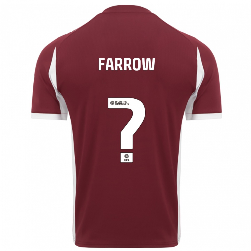 נשים כדורגל Kimberley Farrow #0 בורדו לבן ג'רזי ביתית 2025/26