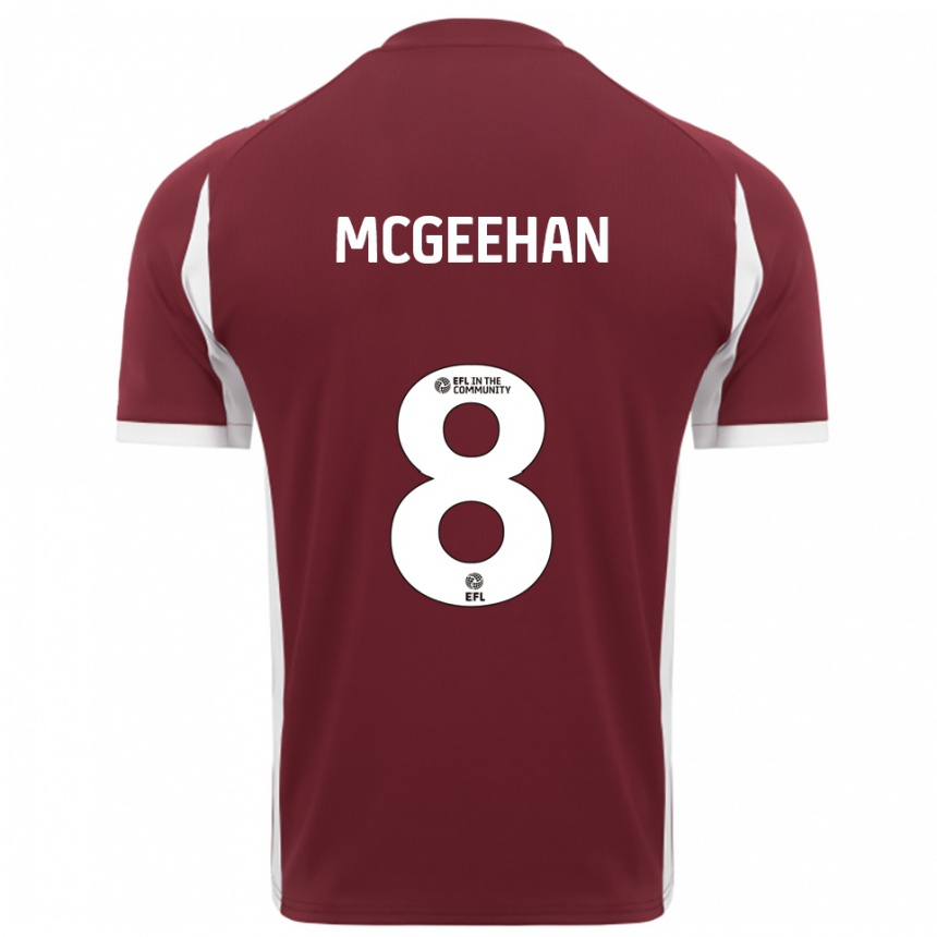 נשים כדורגל קמרון מקגיהאן #8 בורדו לבן ג'רזי ביתית 2025/26 נשים כדורגל קמרון מקגיהאן #8 בורדו לבן ג'רזי ביתית 2025/26