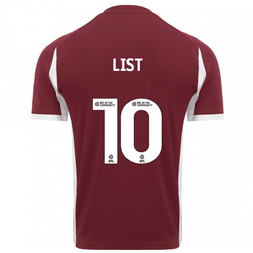 נשים כדורגל אליוט ליסט #10 בורדו לבן ג'רזי ביתית 2025/26