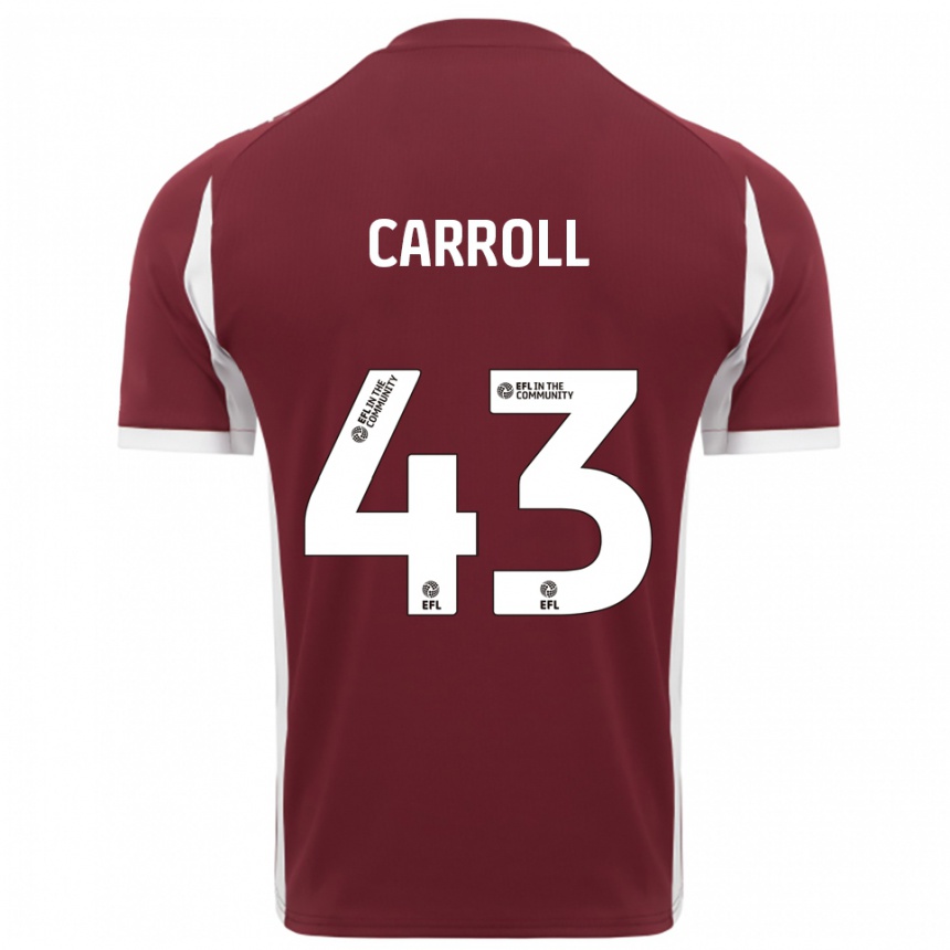 נשים כדורגל Charlie Carroll #43 בורדו לבן ג'רזי ביתית 2025/26