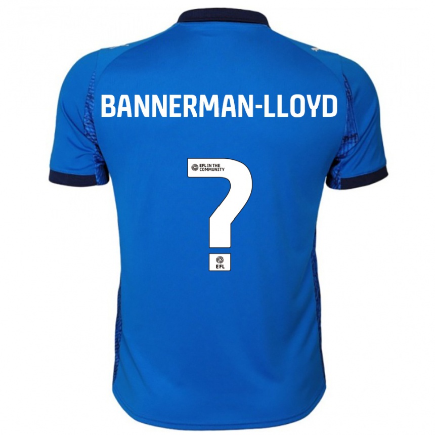 נשים כדורגל Macey Bannerman-Lloyd #0 כחול לבן ג'רזי ביתית 2025/26