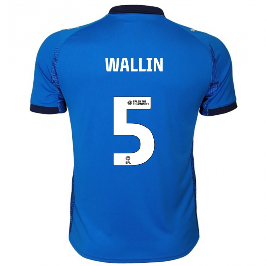 נשים כדורגל אוסקר ואלין #5 כחול לבן ג'רזי ביתית 2025/26