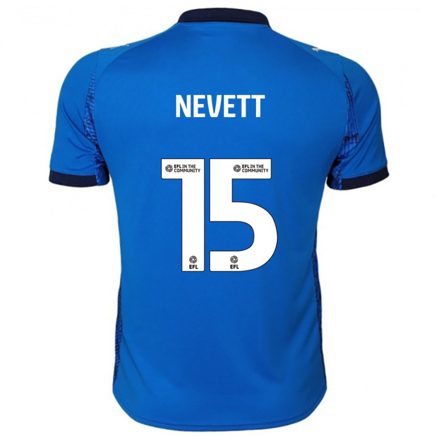 נשים כדורגל ג'ורג' נבט #15 כחול לבן ג'רזי ביתית 2025/26