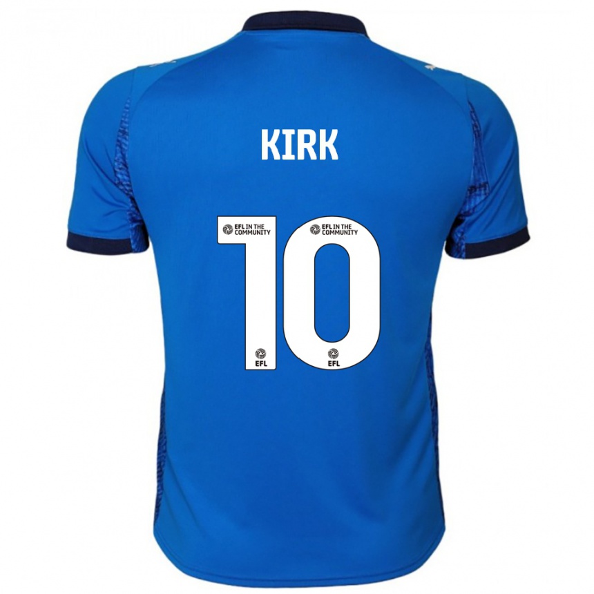 נשים כדורגל Tara Kirk #10 כחול לבן ג'רזי ביתית 2025/26