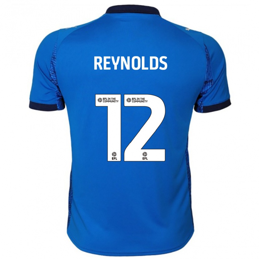 נשים כדורגל ניאם ריינולדס #12 כחול לבן ג'רזי ביתית 2025/26