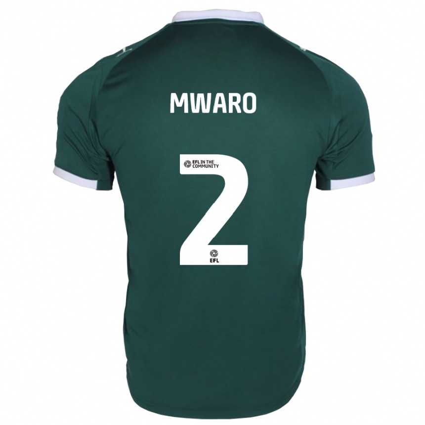נשים כדורגל Joe Mwaro #2 ירוק לבן ג'רזי ביתית 2025/26