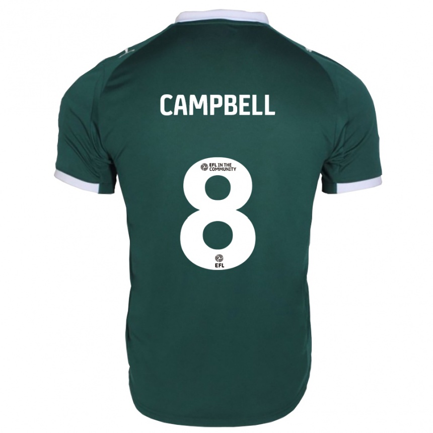 נשים כדורגל Sebastian Campbell #8 ירוק לבן ג'רזי ביתית 2025/26