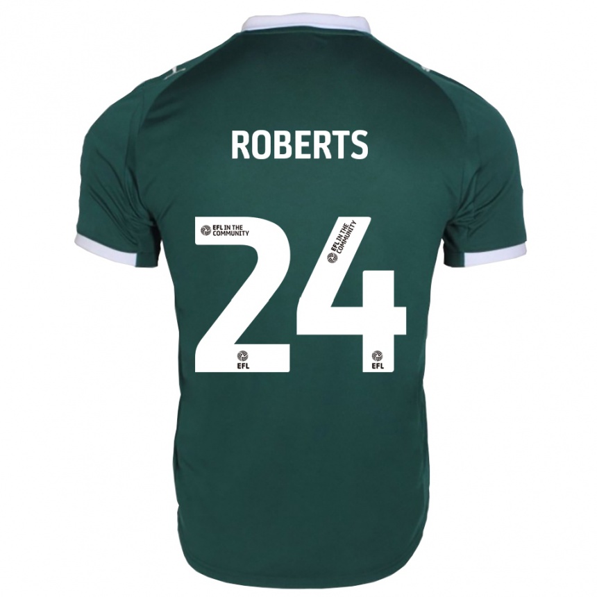 נשים כדורגל קיילב רוברטס #24 ירוק לבן ג'רזי ביתית 2025/26