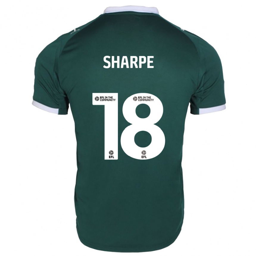 נשים כדורגל James Sharpe #18 ירוק לבן ג'רזי ביתית 2025/26