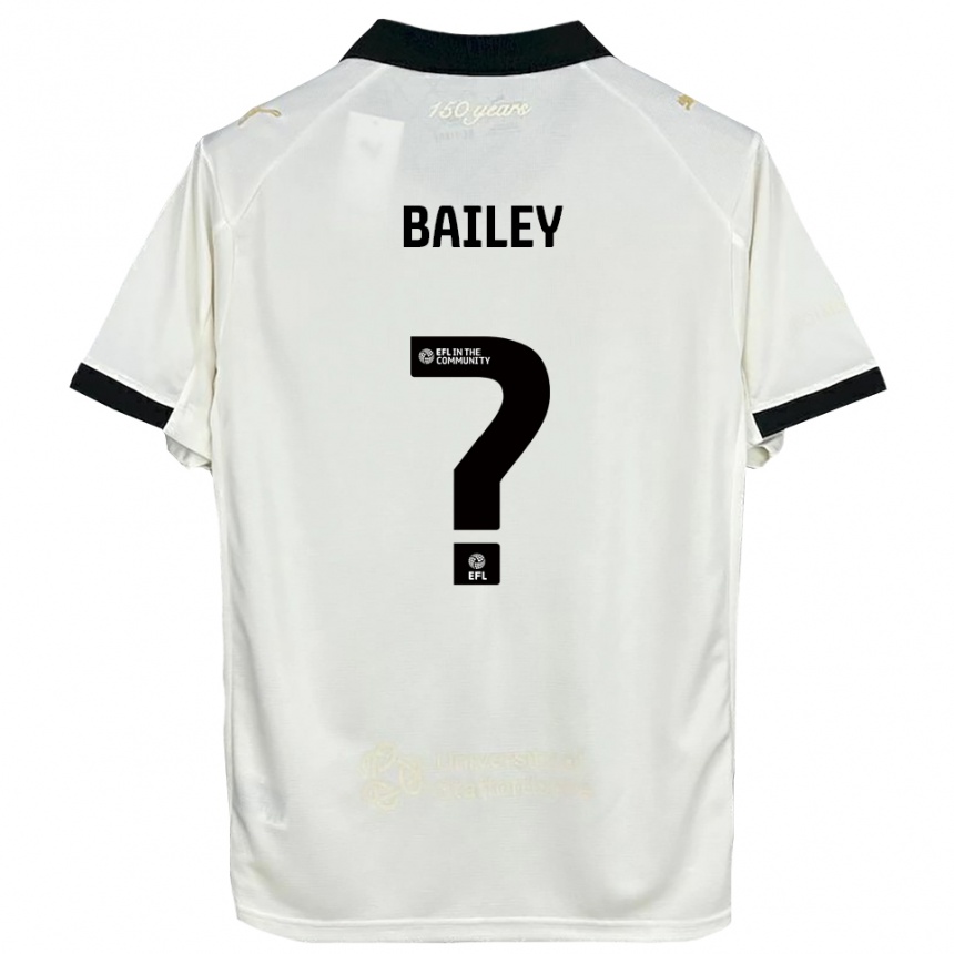 נשים כדורגל Hollie Bailey #0 לבן פנינה שחור ג'רזי ביתית 2025/26