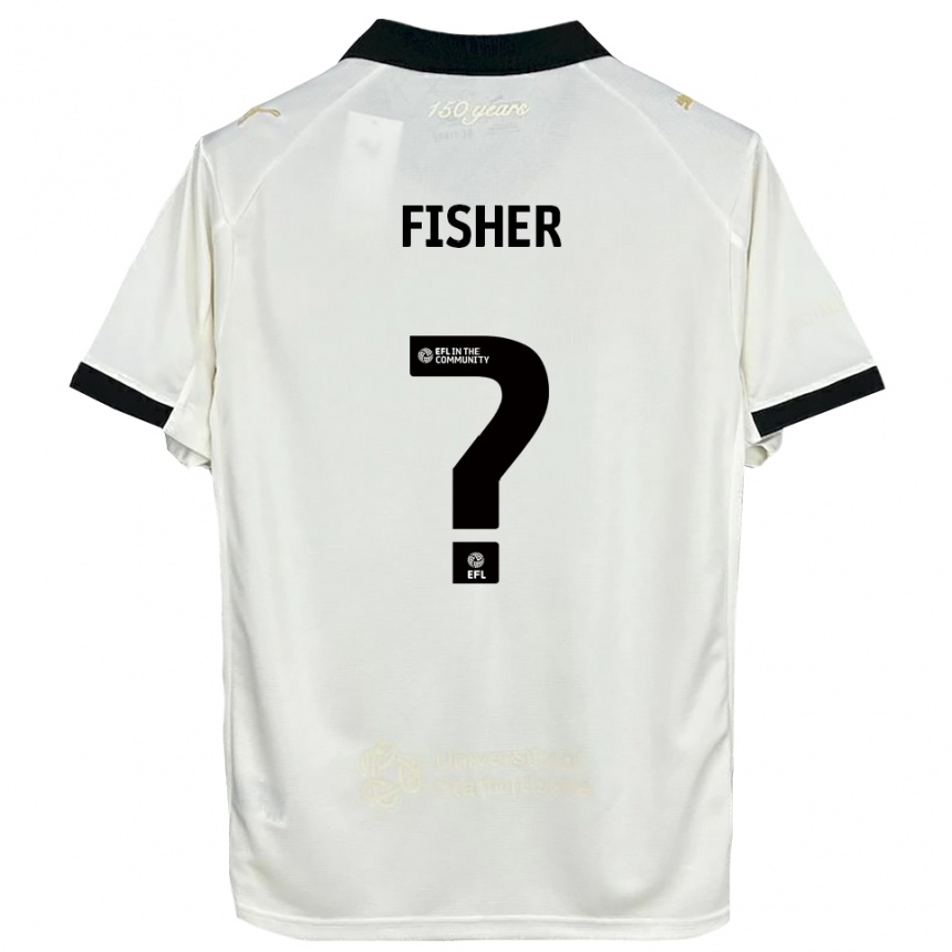 נשים כדורגל Elijah Fisher #0 לבן פנינה שחור ג'רזי ביתית 2025/26