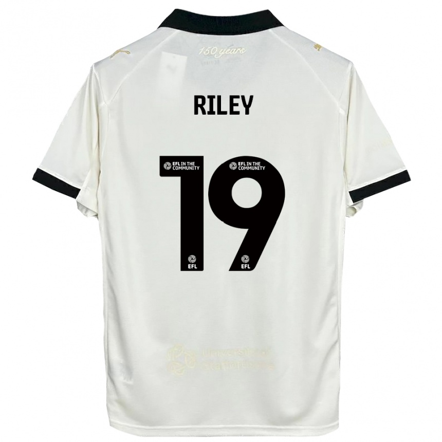 נשים כדורגל Keeley Riley #19 לבן פנינה שחור ג'רזי ביתית 2025/26