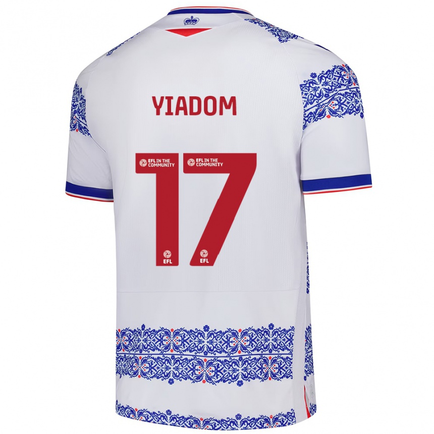 נשים כדורגל אנדי ייאדום #17 לבן כחול ג'רזי ביתית 2025/26 נשים כדורגל אנדי ייאדום #17 לבן כחול ג'רזי ביתית 2025/26
