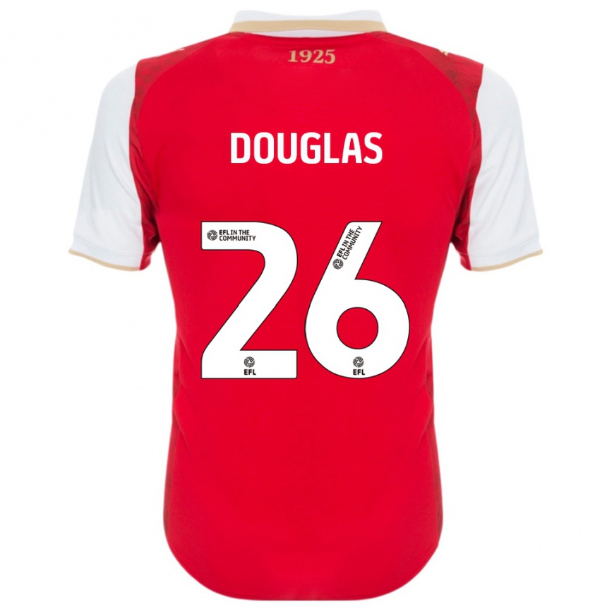 נשים כדורגל האמיש דגלאס #26 אדום לבן ג'רזי ביתית 2025/26