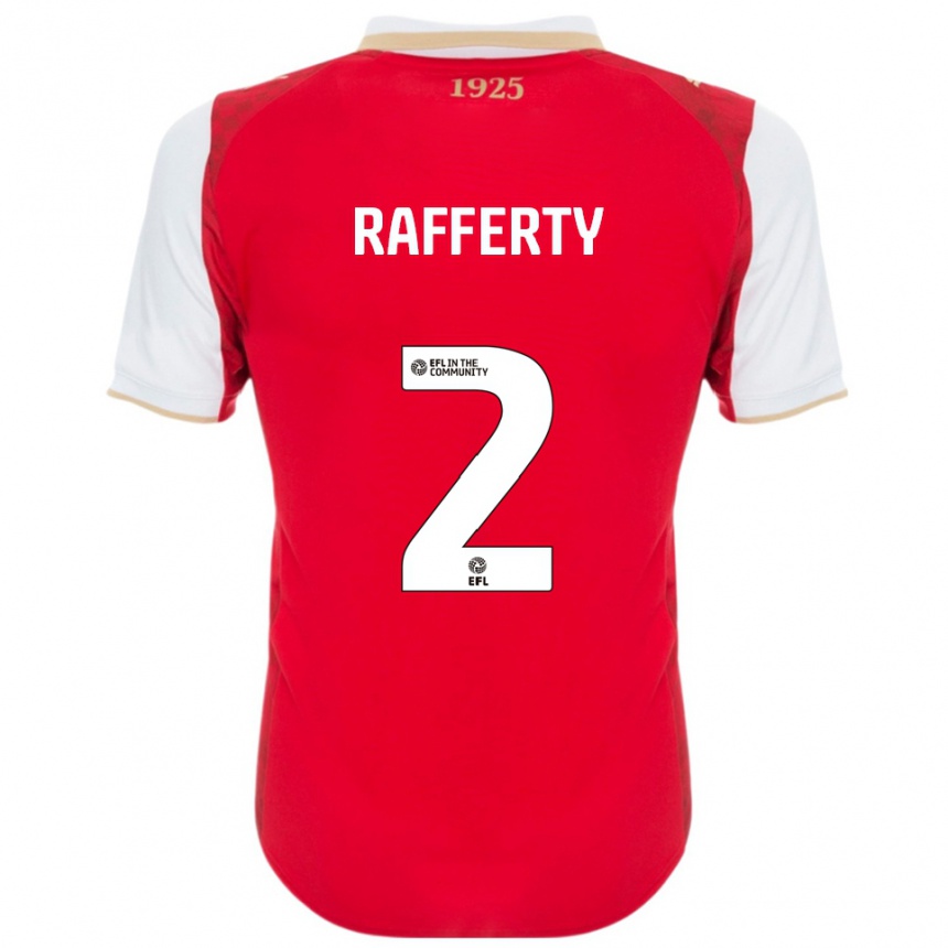 נשים כדורגל ג'ו רפרטי #2 אדום לבן ג'רזי ביתית 2025/26