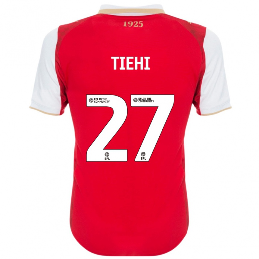 נשים כדורגל כרייסט טייהי #27 אדום לבן ג'רזי ביתית 2025/26