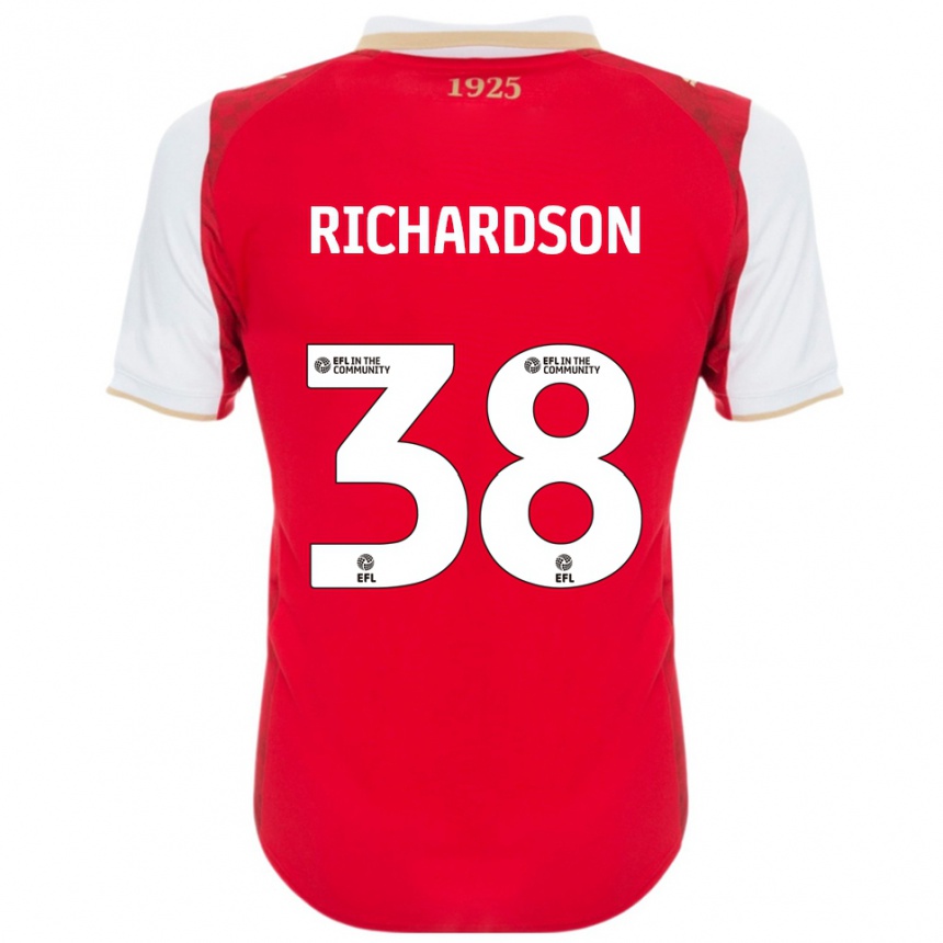 נשים כדורגל קיין ריצ'רדסון #38 אדום לבן ג'רזי ביתית 2025/26