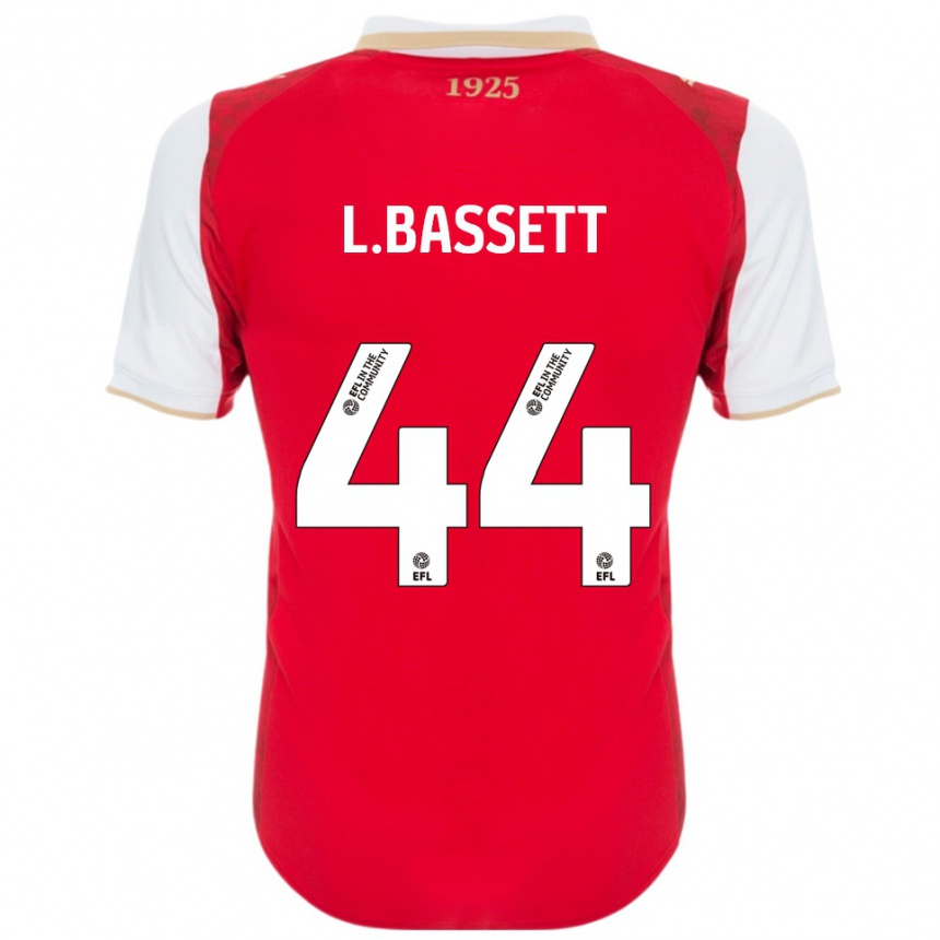 נשים כדורגל Louis Bassett #44 אדום לבן ג'רזי ביתית 2025/26