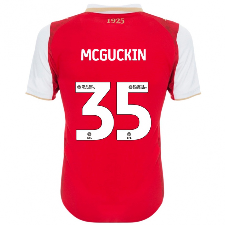 נשים כדורגל קירן מקגוקין #35 אדום לבן ג'רזי ביתית 2025/26