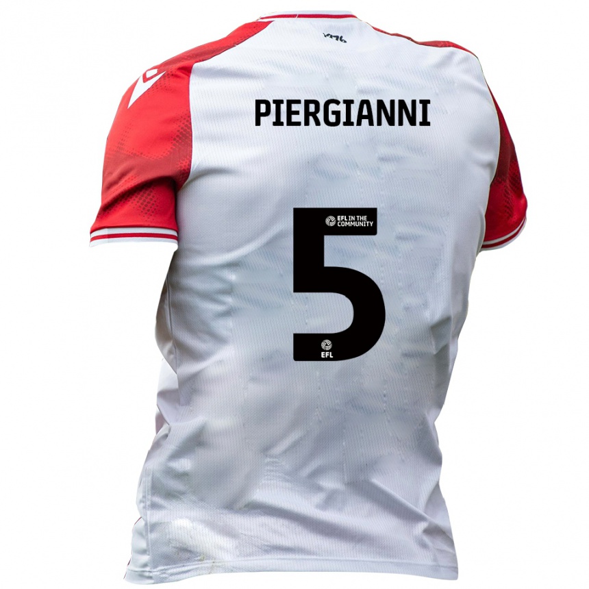 נשים כדורגל קארל פירגיאני #5 לבן אדום ג'רזי ביתית 2025/26