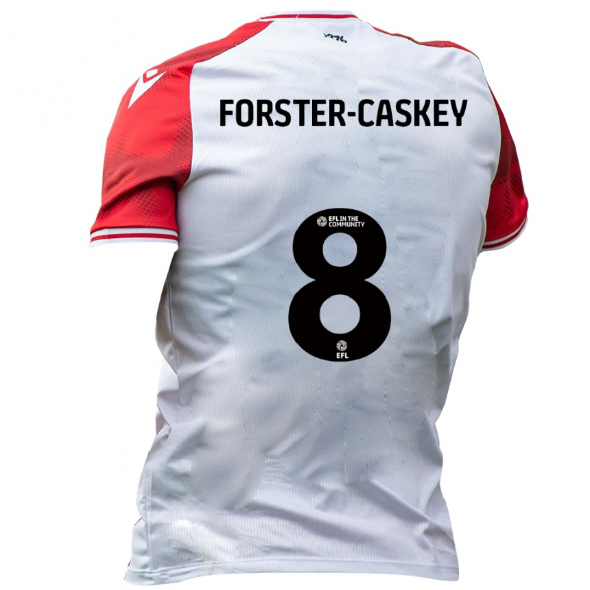 נשים כדורגל ג'ייק פורסטר-קסקי #8 לבן אדום ג'רזי ביתית 2025/26