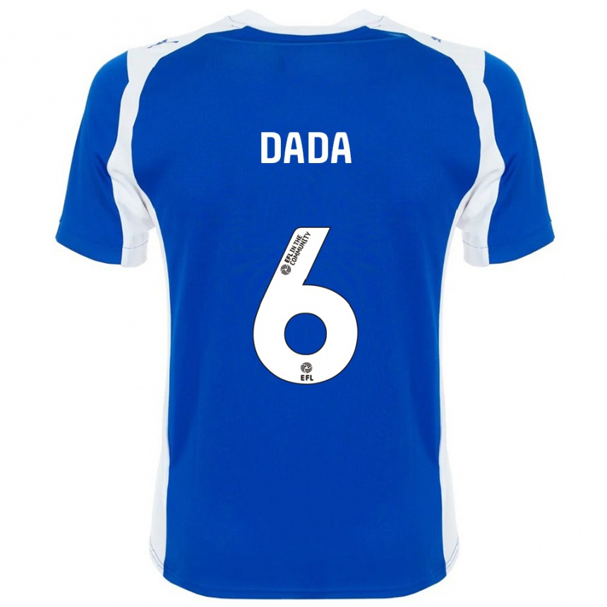 נשים כדורגל Niniola Dada #6 כחול לבן ג'רזי ביתית 2025/26