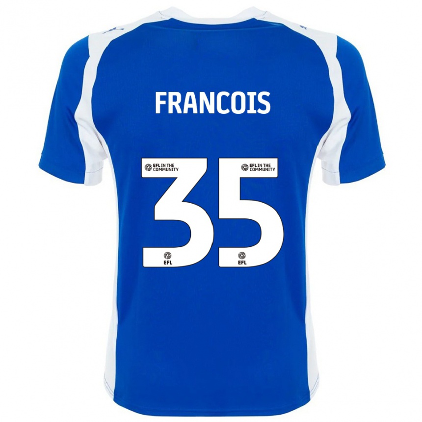 נשים כדורגל טייריס פרנסואה #35 כחול לבן ג'רזי ביתית 2025/26