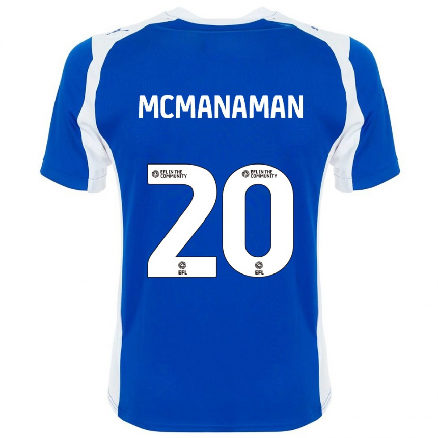 נשים כדורגל קאלום מקמנמן #20 כחול לבן ג'רזי ביתית 2025/26